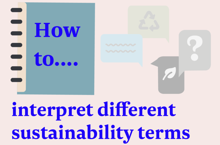 How to… interpret different sustainability terms